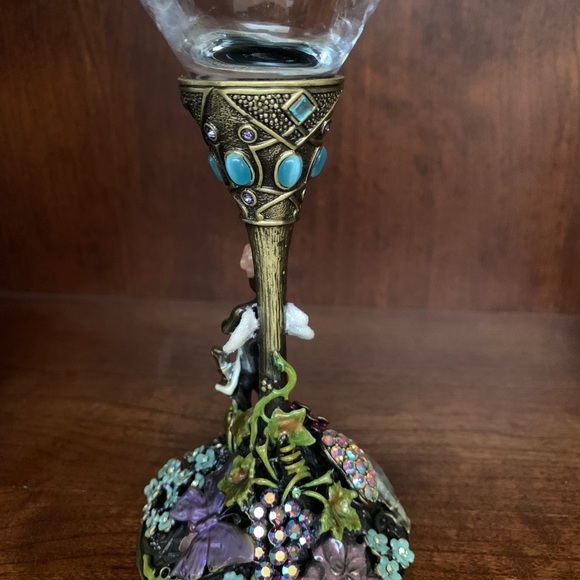 Kirks Folly forget-me-not angel gem-studded goblet. Rare, collectible.❣️ - Picture 5 of 12